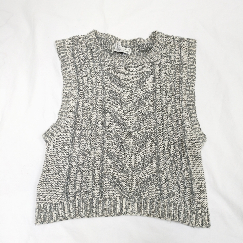 Angora Blend Short Sweater Vest Nicole Curie